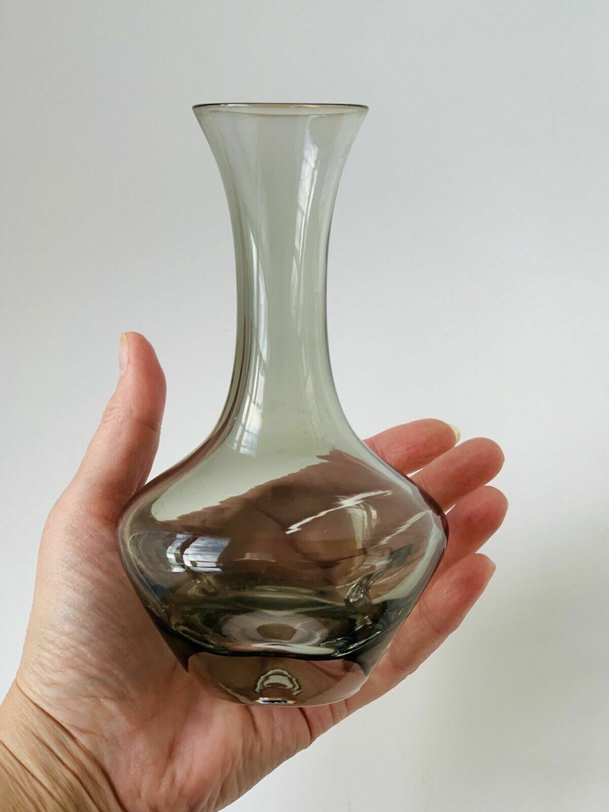 Cubic Hand Blown Crystal Glass Vase By Friedrich Kristall Germany 1970s photo 70.0