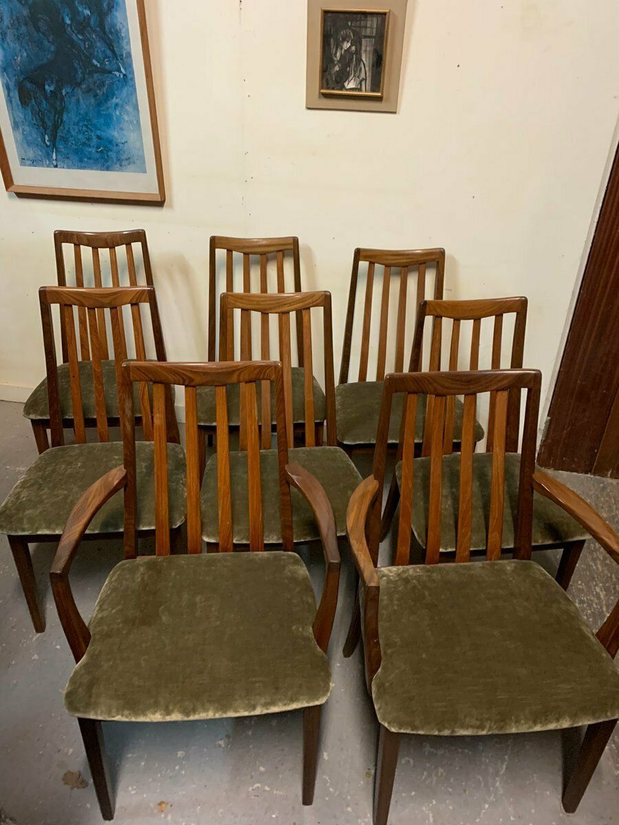 Dining Chairs By Victor Wilkins For G Plan 1970s Set Of 8 photo vintage