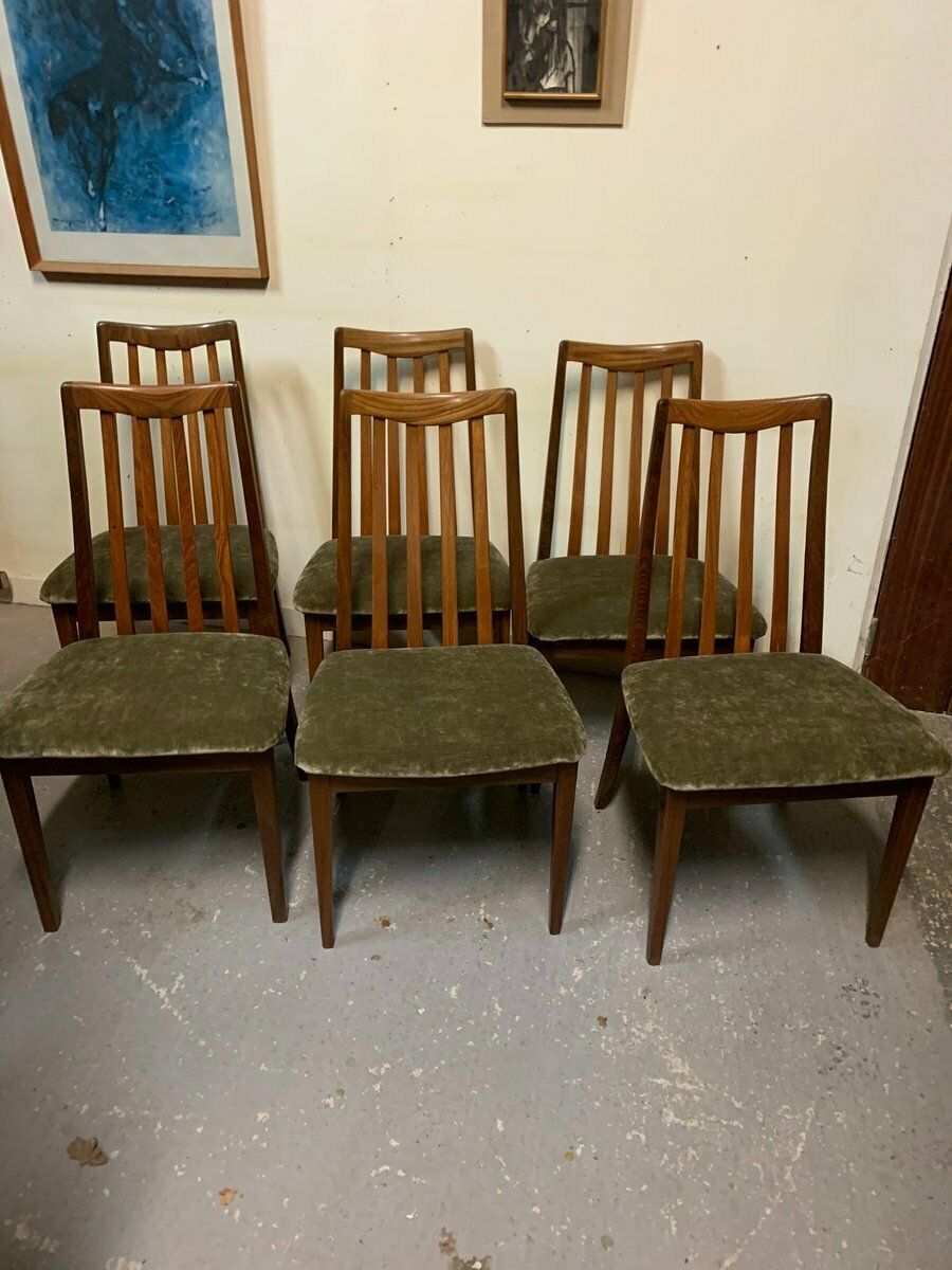 Furniture Dining Chairs By Victor Wilkins For G Plan 1970s Set Of 8 photo