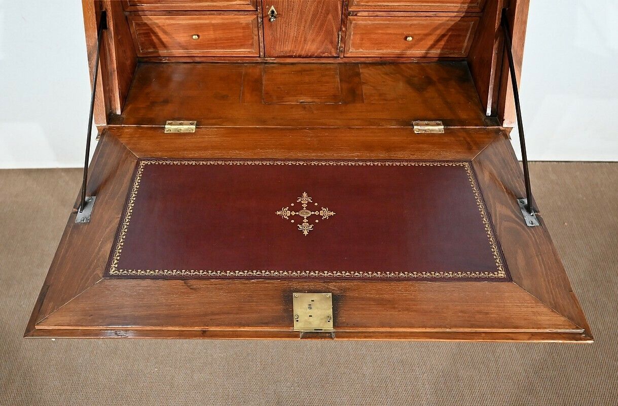 Furniture Bureau De Pente Vitrine In Solid Acacia, Louis XVI Style – 1st Part Of The 19th Century photo