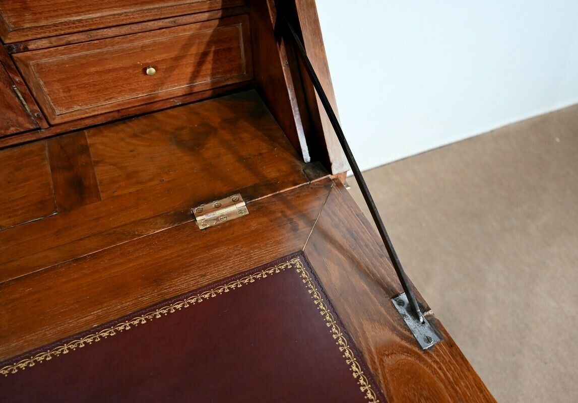 6695.0 Bureau De Pente Vitrine In Solid Acacia, Louis XVI Style – 1st Part Of The 19th Century photo
