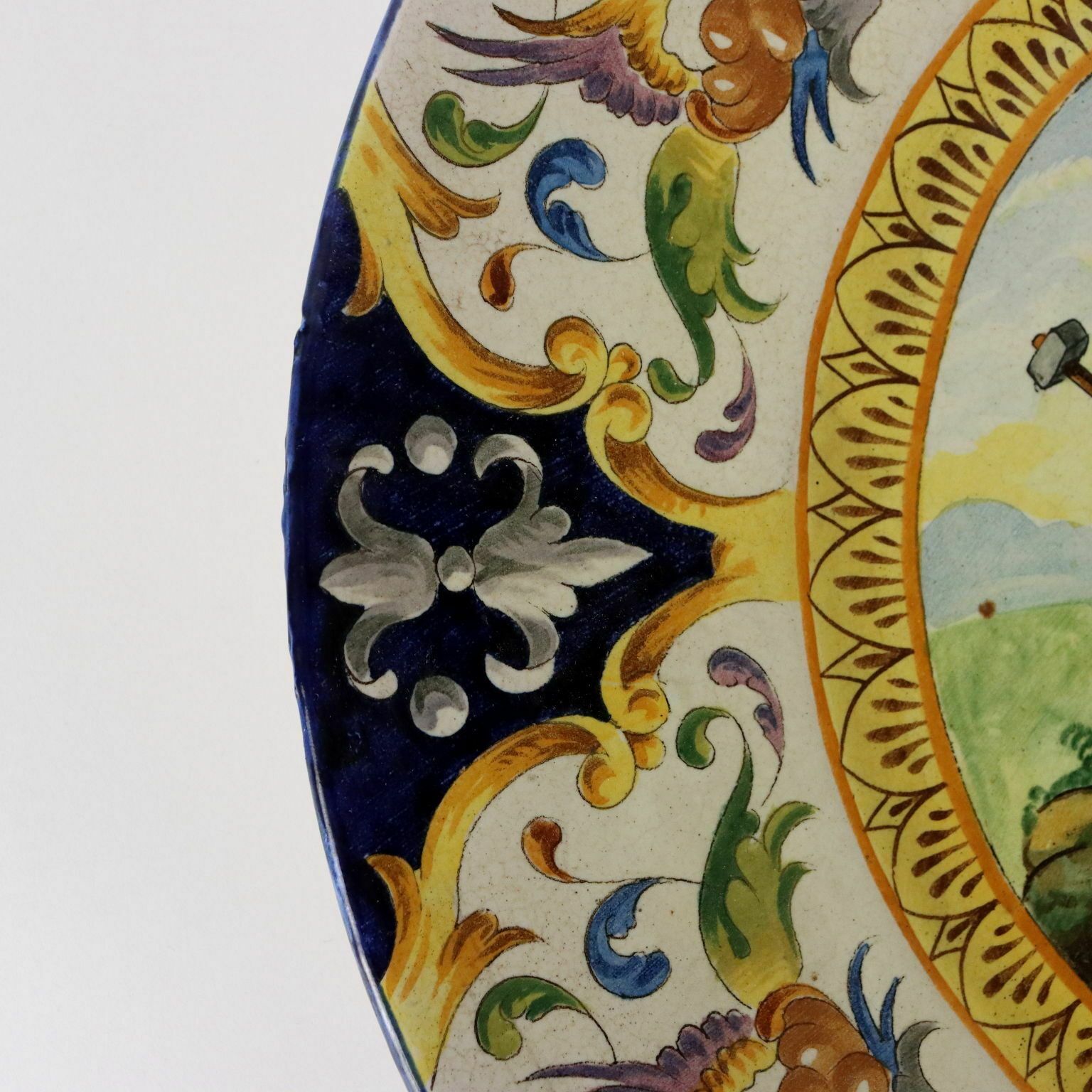 Parade Plate Ceramic Neo Renaissance Italy XX Century photo Home Decor