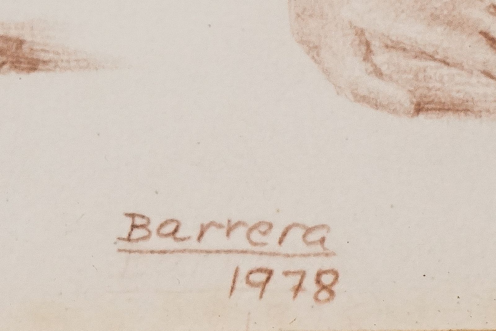 photo vinterior Barrera – Twee Ingelijste Figuratieve Tekeningen Van Vrouwelijk Naakt
