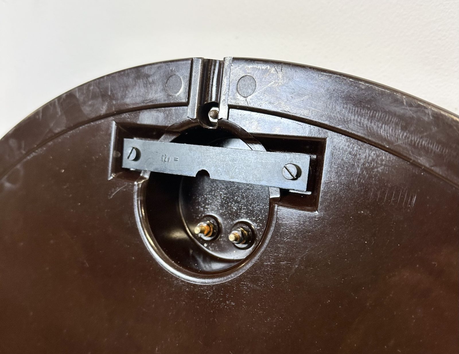 photo furniture Large Industrial Bakelite Factory Wall Clock From Pragotron, 1960s