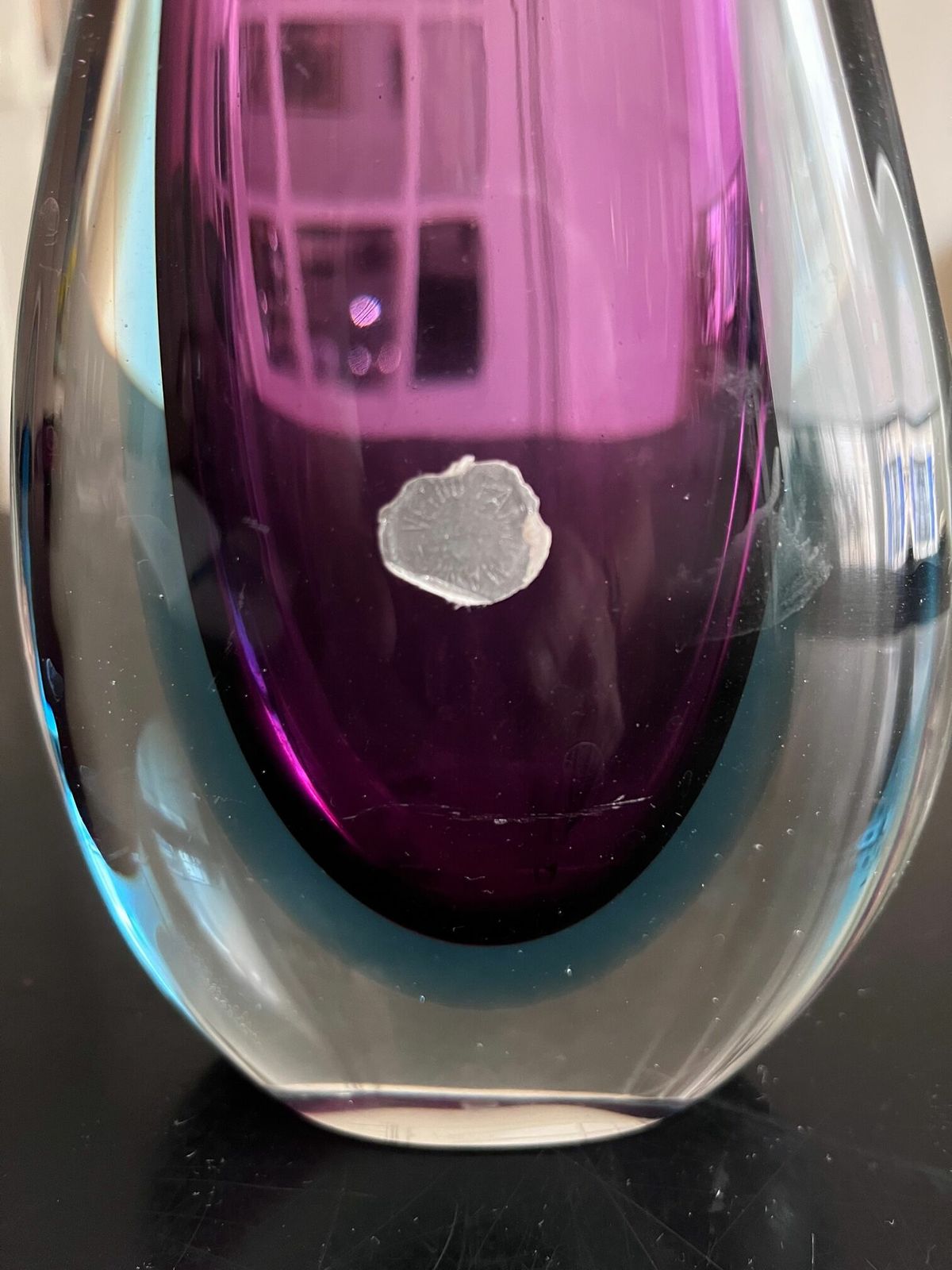 Home Decor Sommerso Vase In Murano Glass, 1900s photo