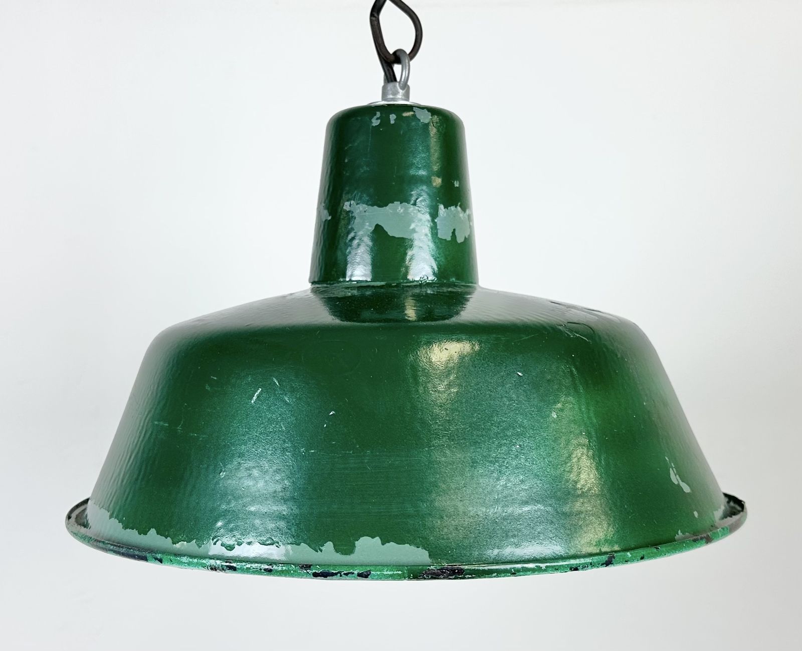 Green Industrial Factory Pendant Lamp, 1960s photo Lighting