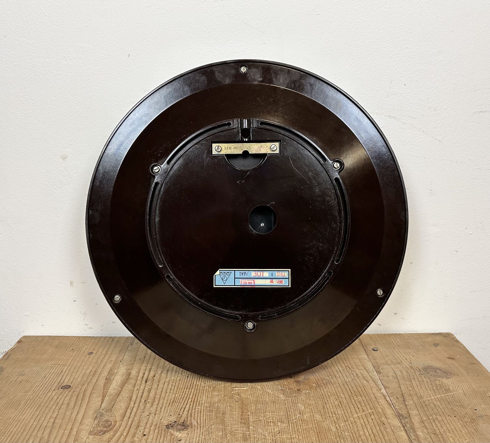 photo buy Industrial Bakelite Factory Wall Clock From Pragotron, 1970s  6x