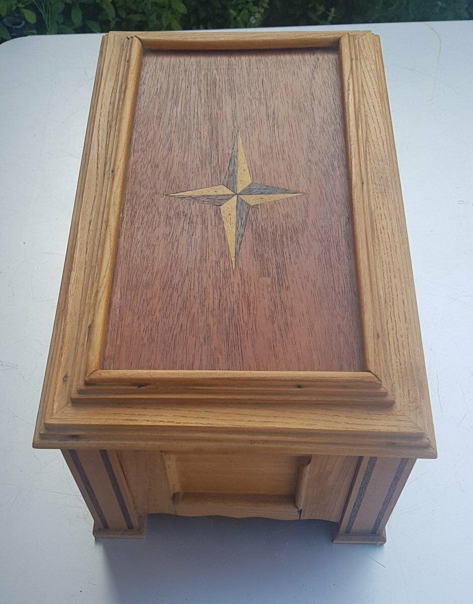 Antique Wooden Box With Secret Compartment photo for sale