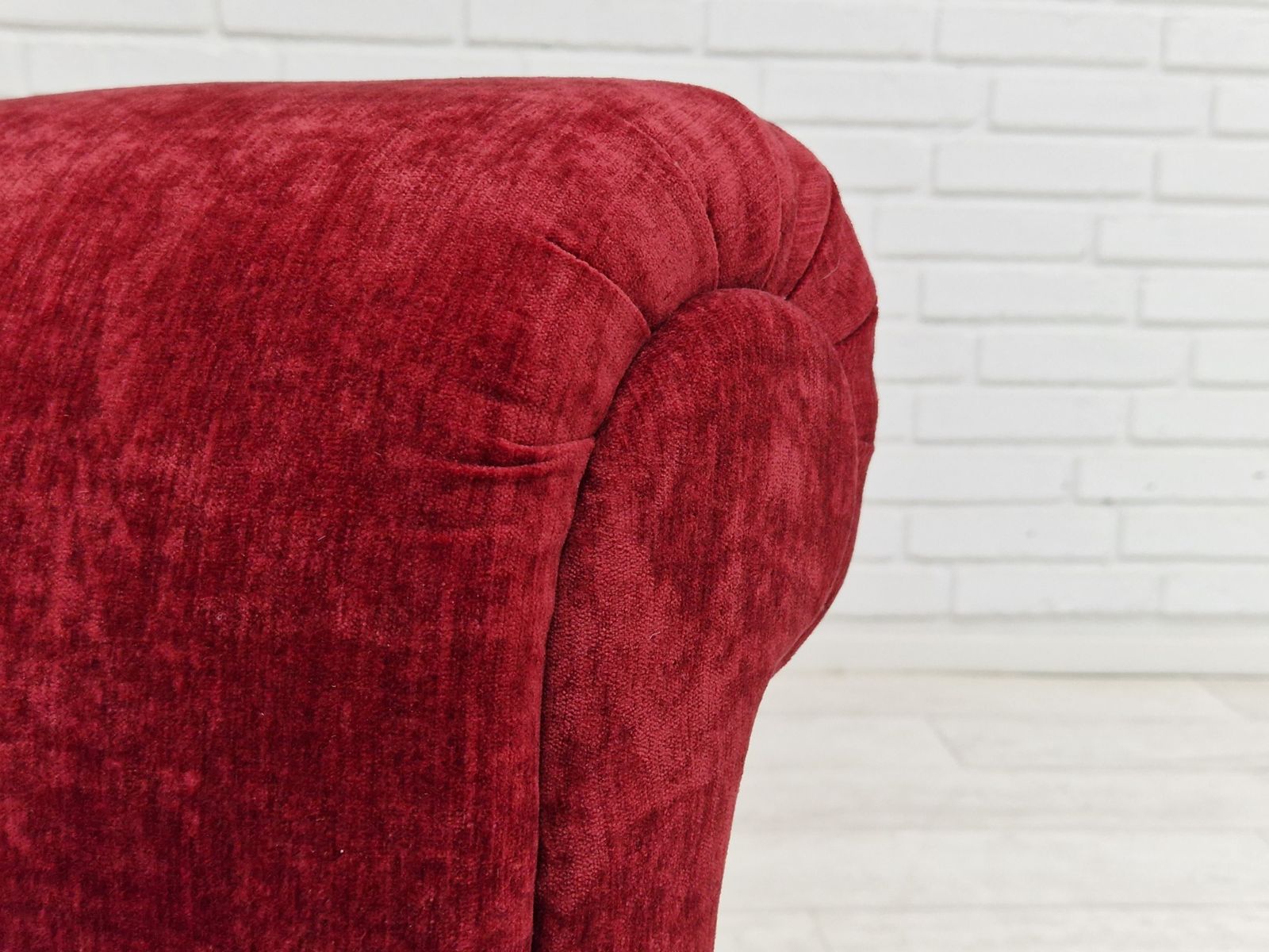 50s, Danish Design, Refurbished Armchair, Vintage Velour photo furniture