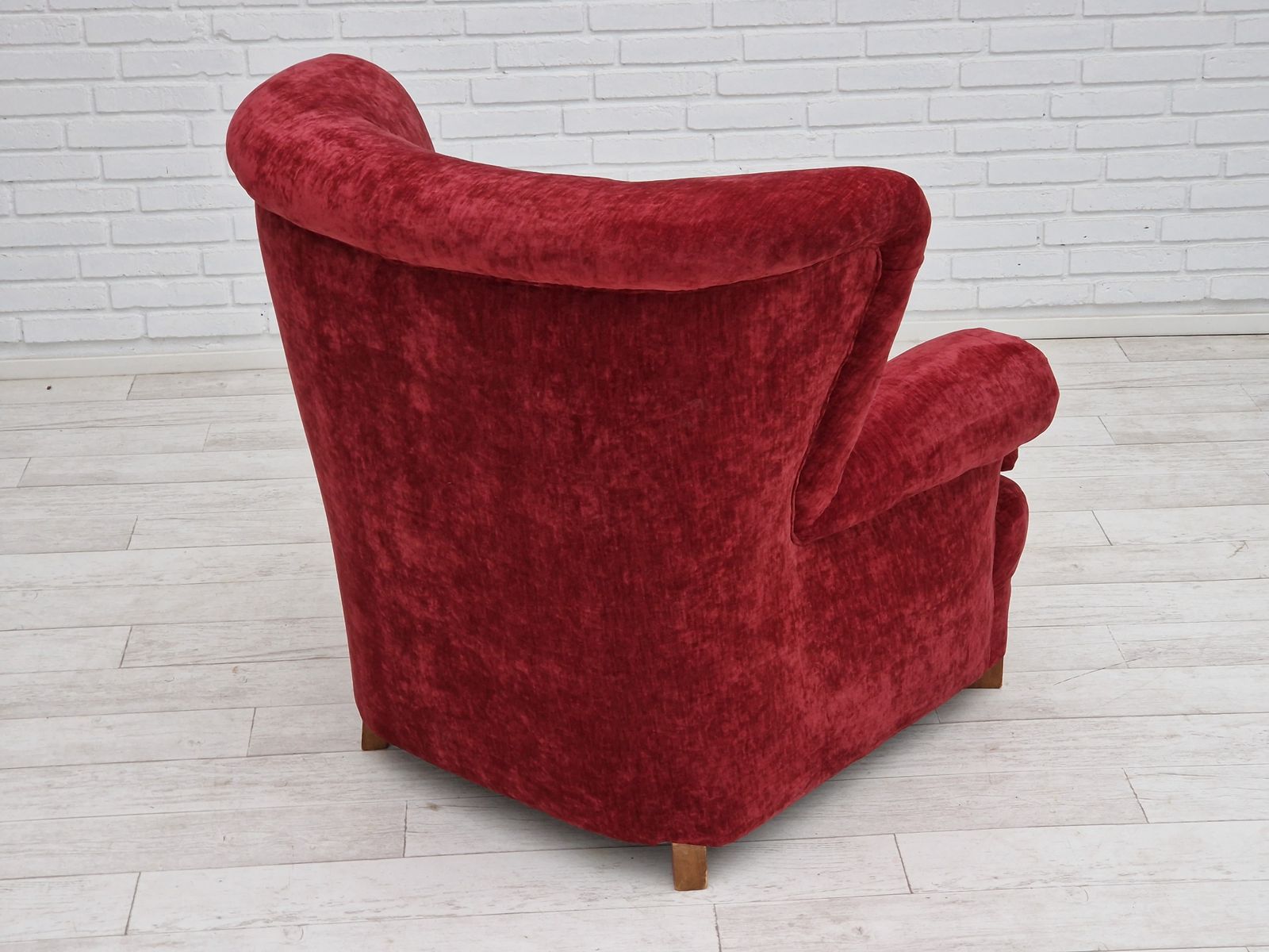 photo furniture 50s, Danish Design, Refurbished Armchair, Vintage Velour