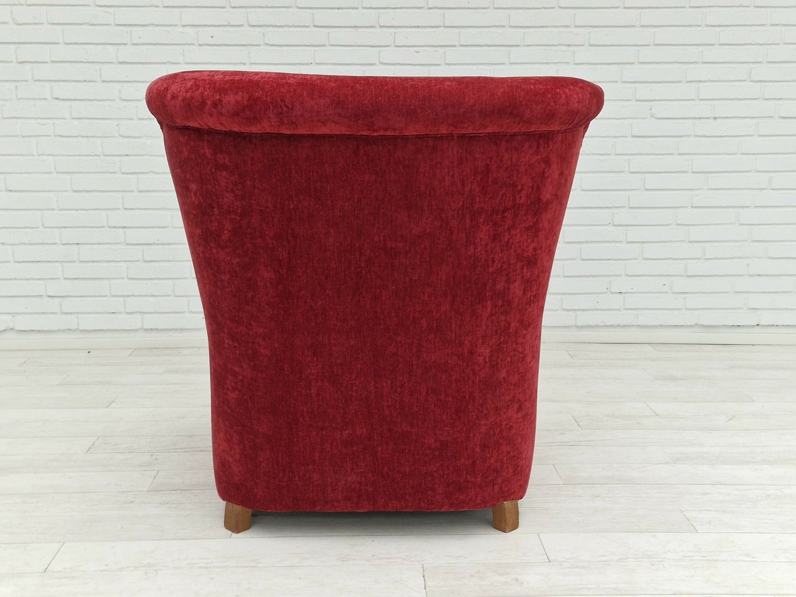 photo for sale 50s, Danish Design, Refurbished Armchair, Vintage Velour