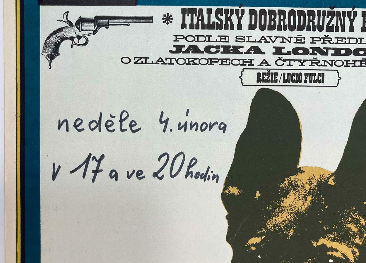 Original Film Poster, Challenge To White Fang, Adéla Jakabová, 1976, Genuine Czech Vintage Print photo Art