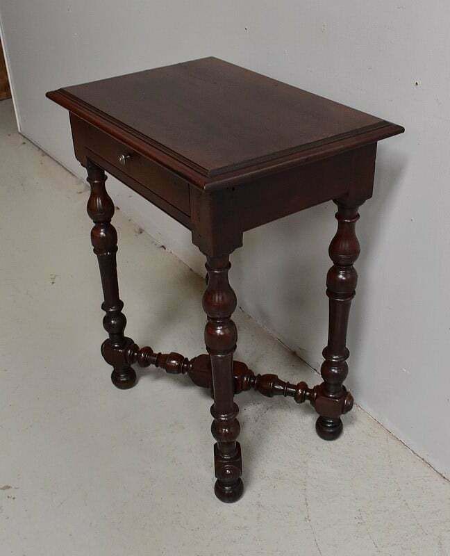 Small Table In Solid Walnut, Louis XIV Style   1st Part Of The 19th Century photo for sale
