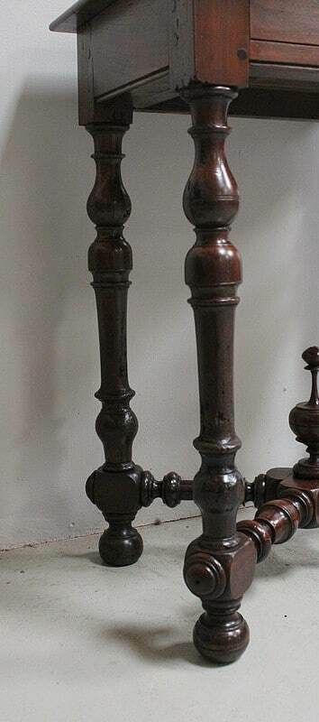 Small Table In Solid Walnut, Louis XIV Style   1st Part Of The 19th Century photo vinterior