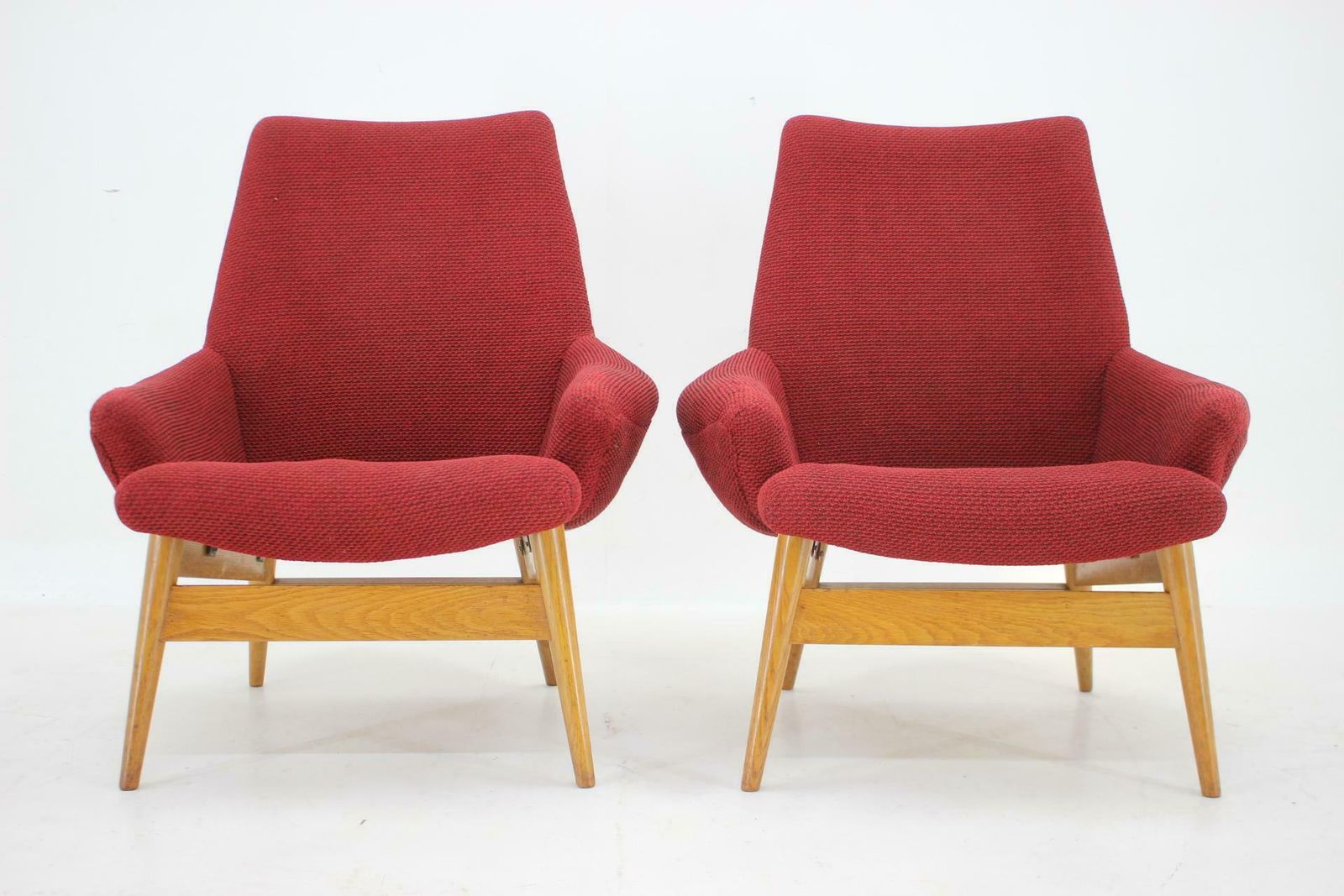 1960s Pair Of Miroslav Navratil Lounge Chairs, Czechoslovakia photo Furniture
