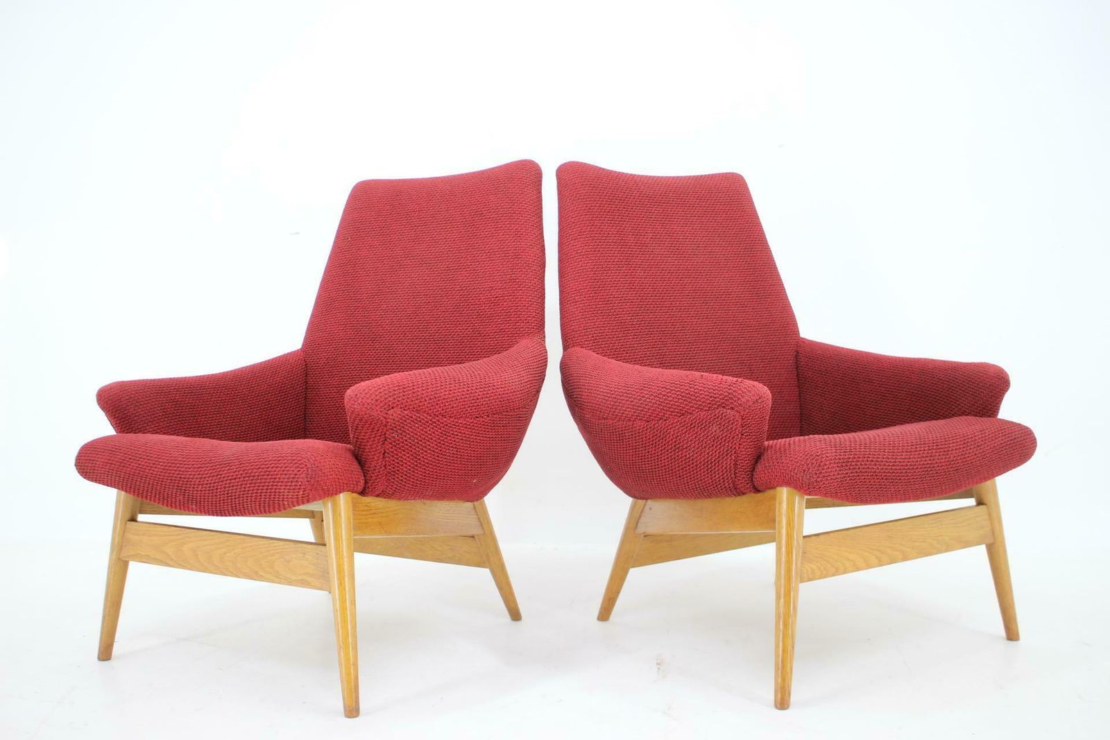 Furniture 1960s Pair Of Miroslav Navratil Lounge Chairs, Czechoslovakia photo
