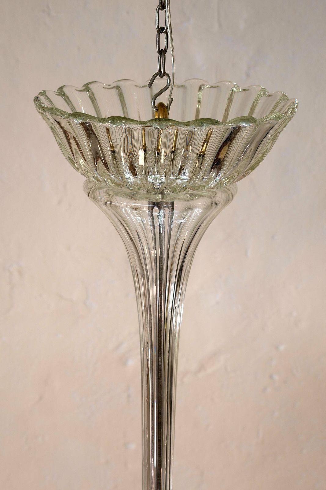 Art Deco Chandelier   Murano Glass   Barovier & Toso   12 Large Leaves photo vintage