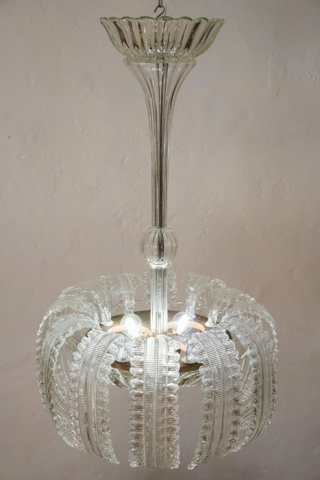 photo furniture Art Deco Chandelier   Murano Glass   Barovier & Toso   12 Large Leaves
