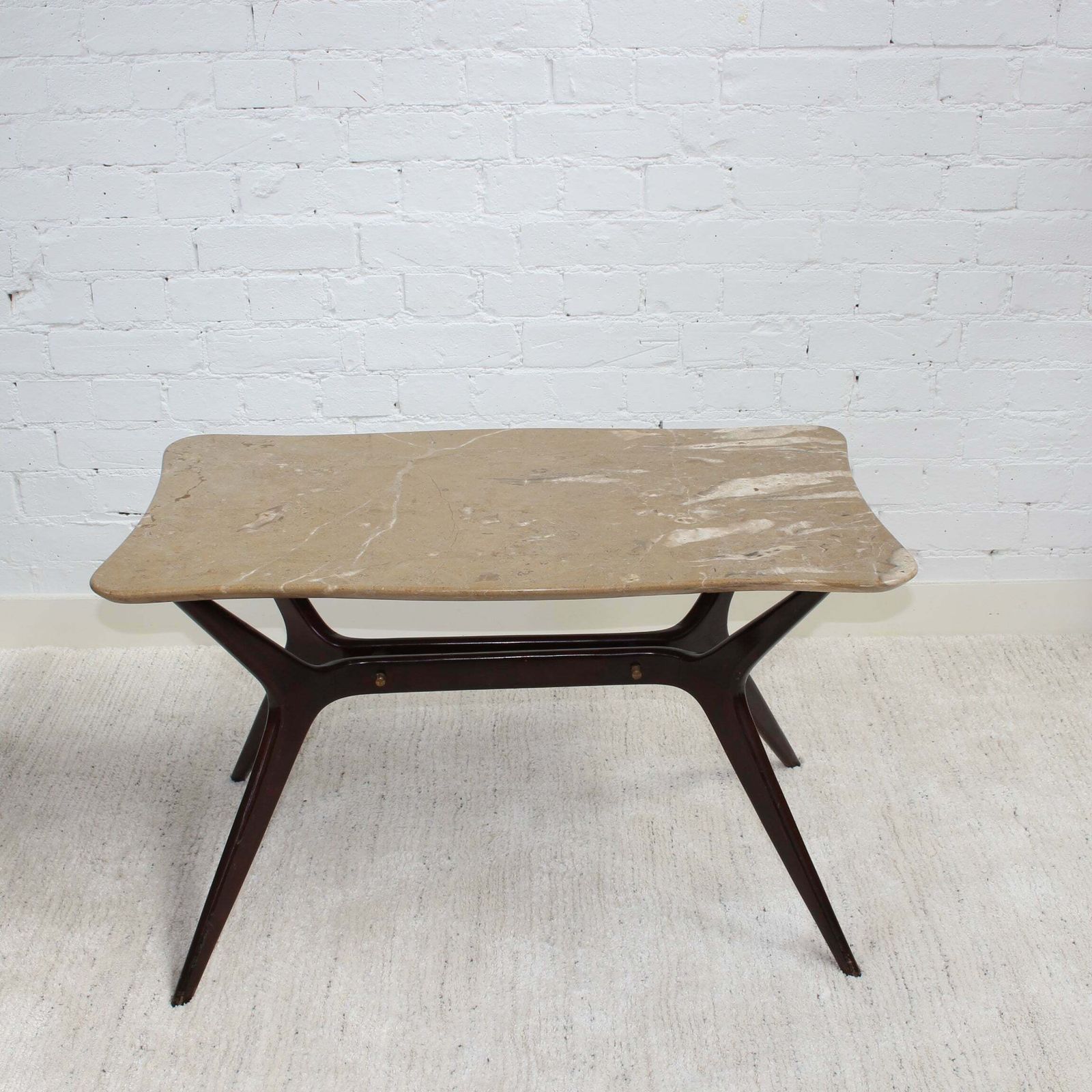 Mid Century Italian Coffee Table With Marble Top (Circa 1950s) photo furniture