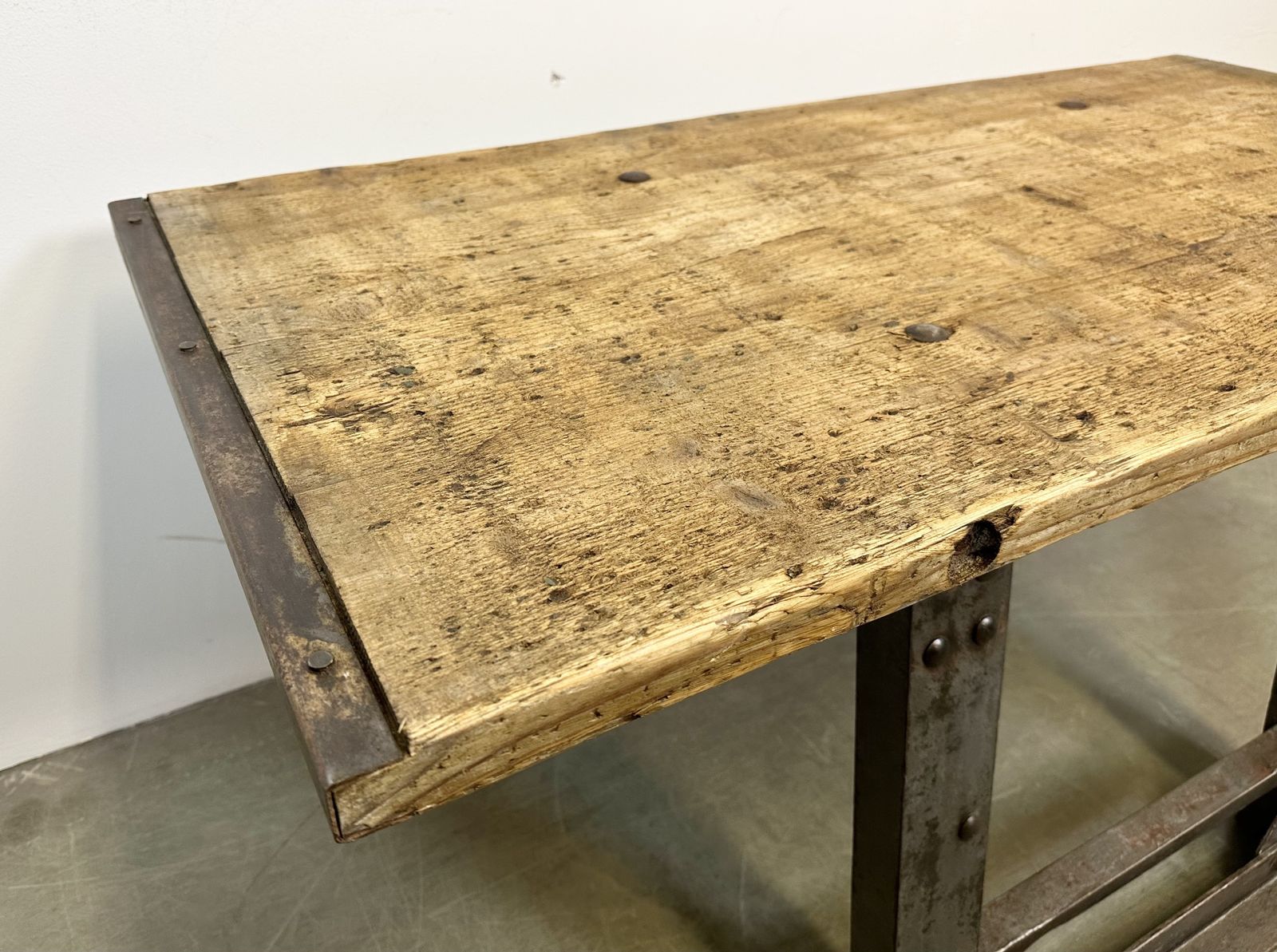 Industrial Riveted Coffee Table, 1960s photo for sale