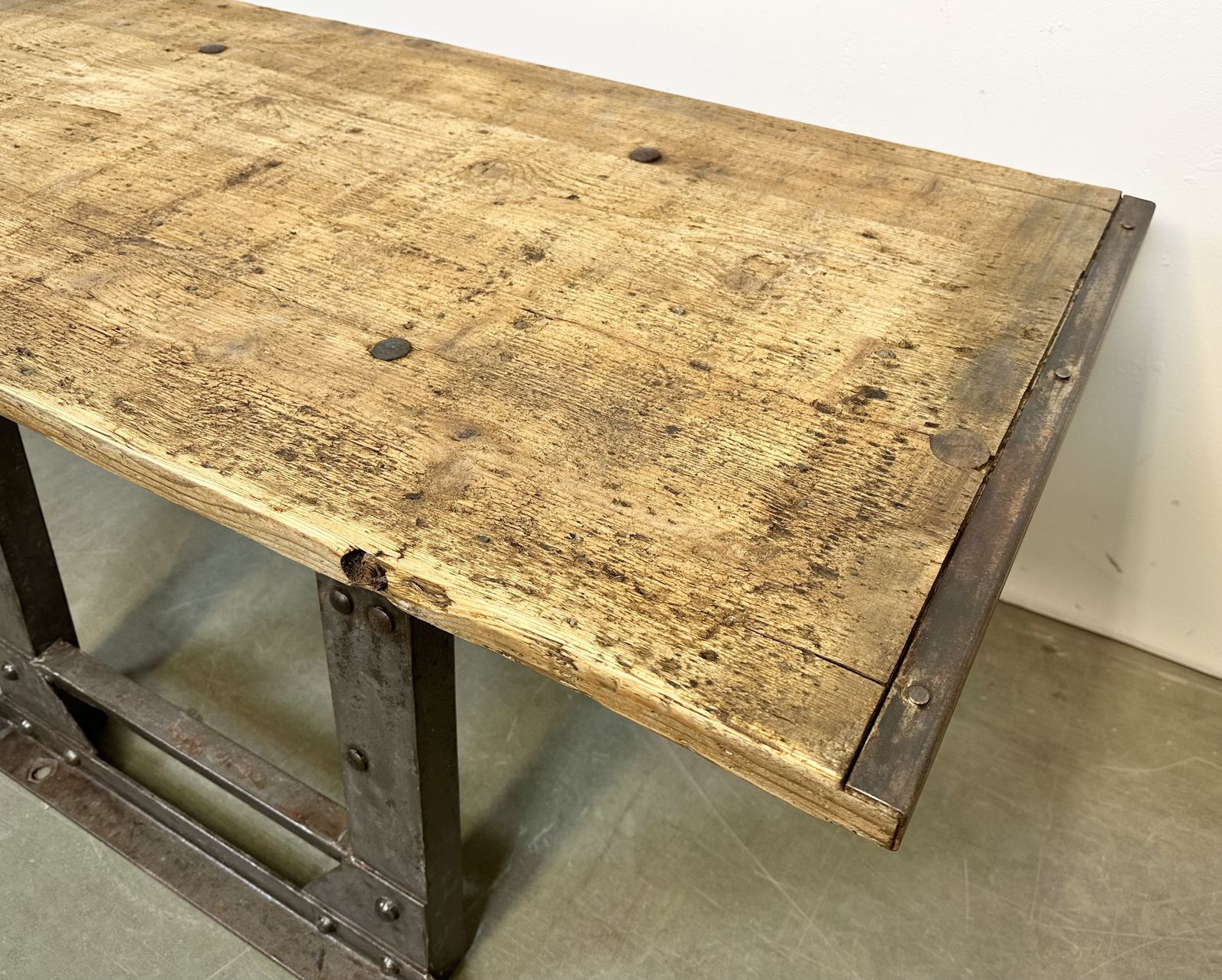 Industrial Riveted Coffee Table, 1960s photo 529.0