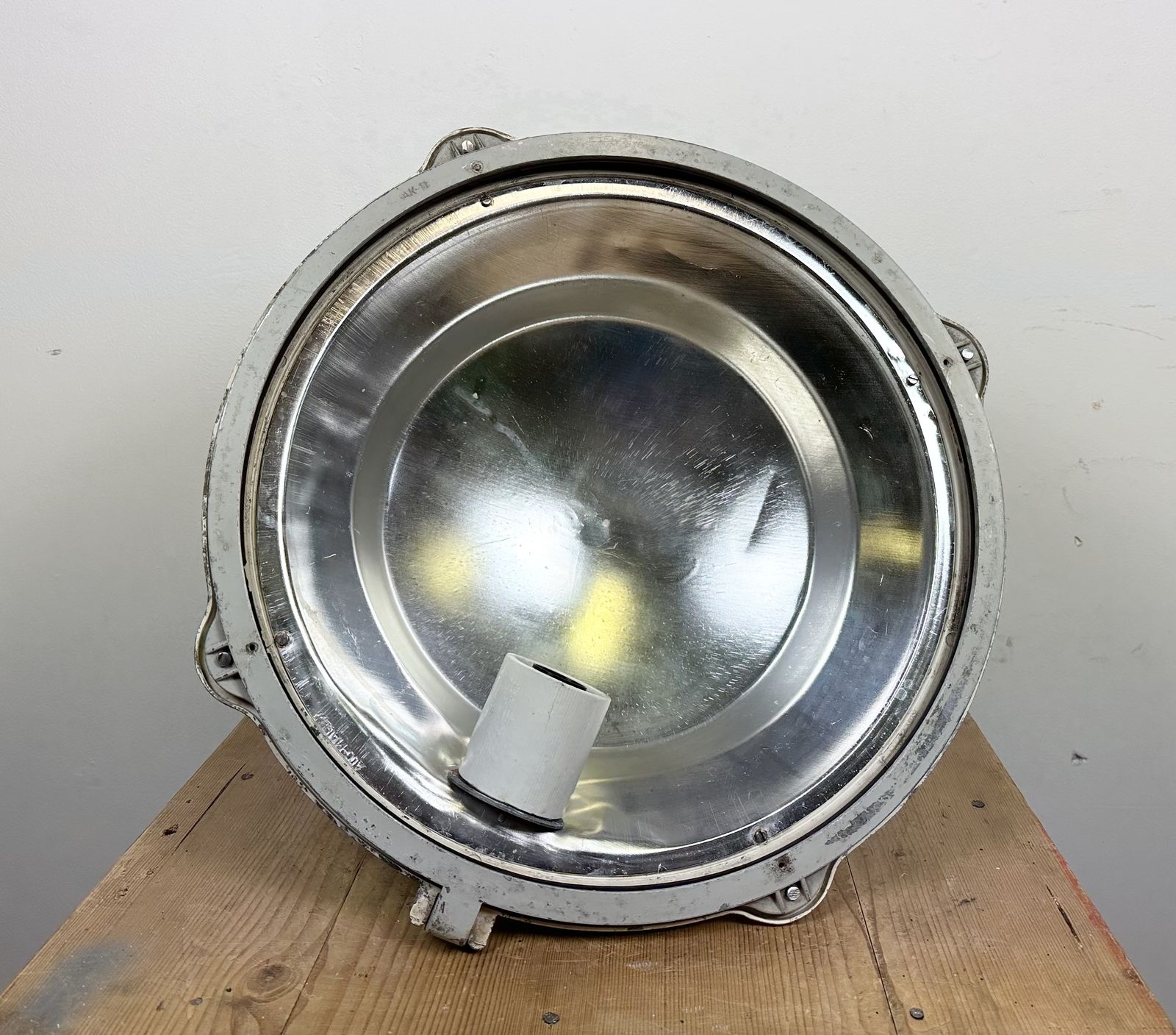 199.0 Industrial Polish Cast Aluminium Factory Pendant Lamp From Mesko, 1970s photo