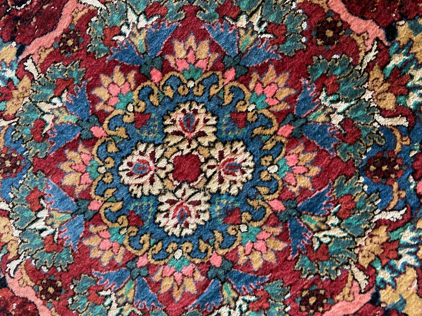 photo vinterior Oversized Carpet Striped Rug, Fine Exclusive Handmade Wool Silk Kurdish Rug