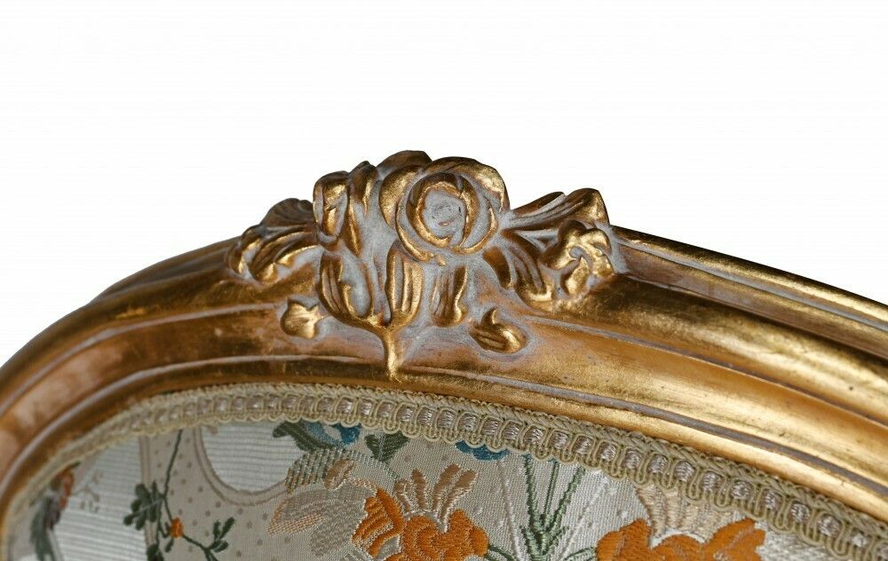 Pair French Arm Chairs Gilt Empire Fauteuils photo 1700.0