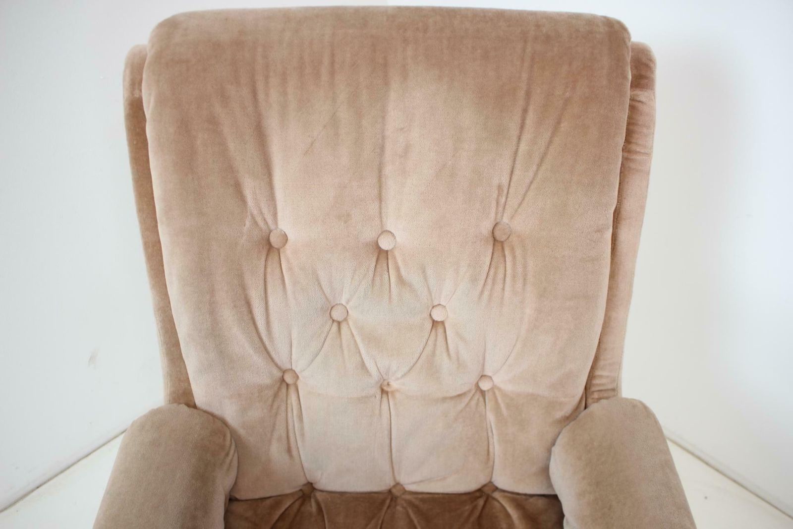 Midcentury Swivel Leather Armchair, Peem, Finland, 1970s photo Furniture