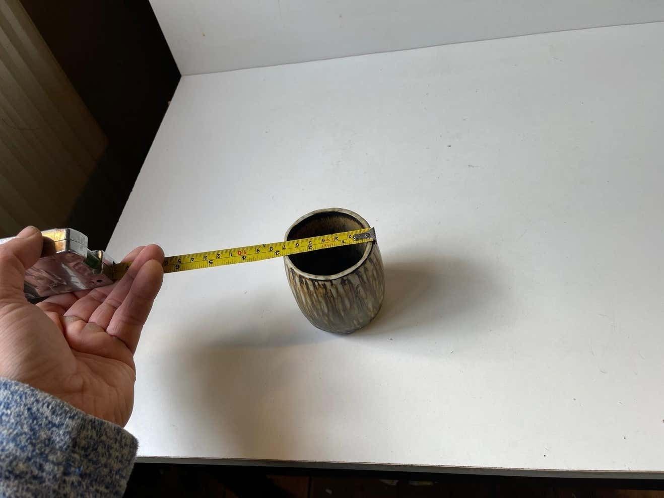 Gunnar Nylund Stoneware Vase With Tiger Taupé Glaze For Rörstrand, 1960s photo buy