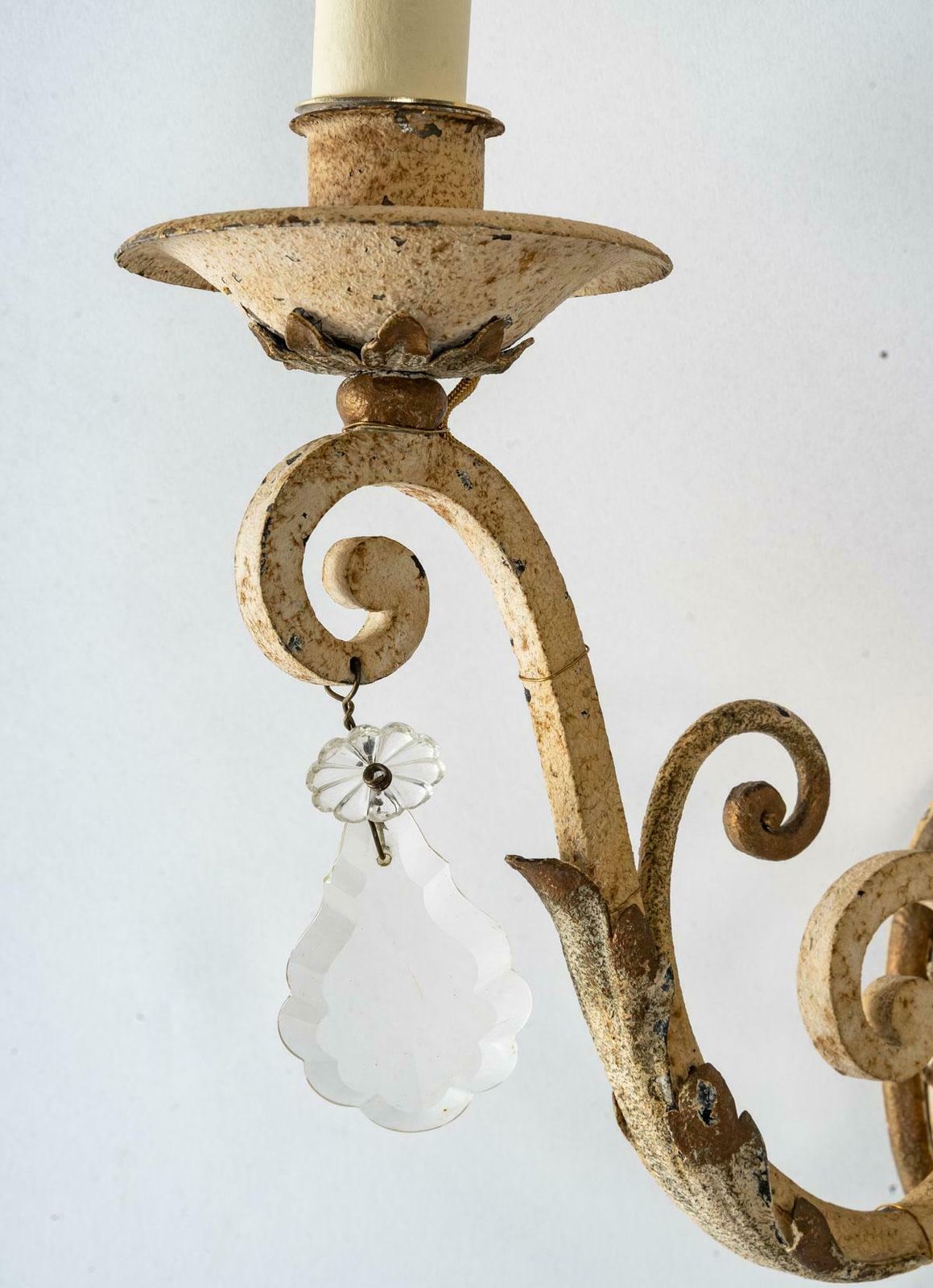 Suite Of Three Wrought Iron Sconces, Early 20th Century photo furniture