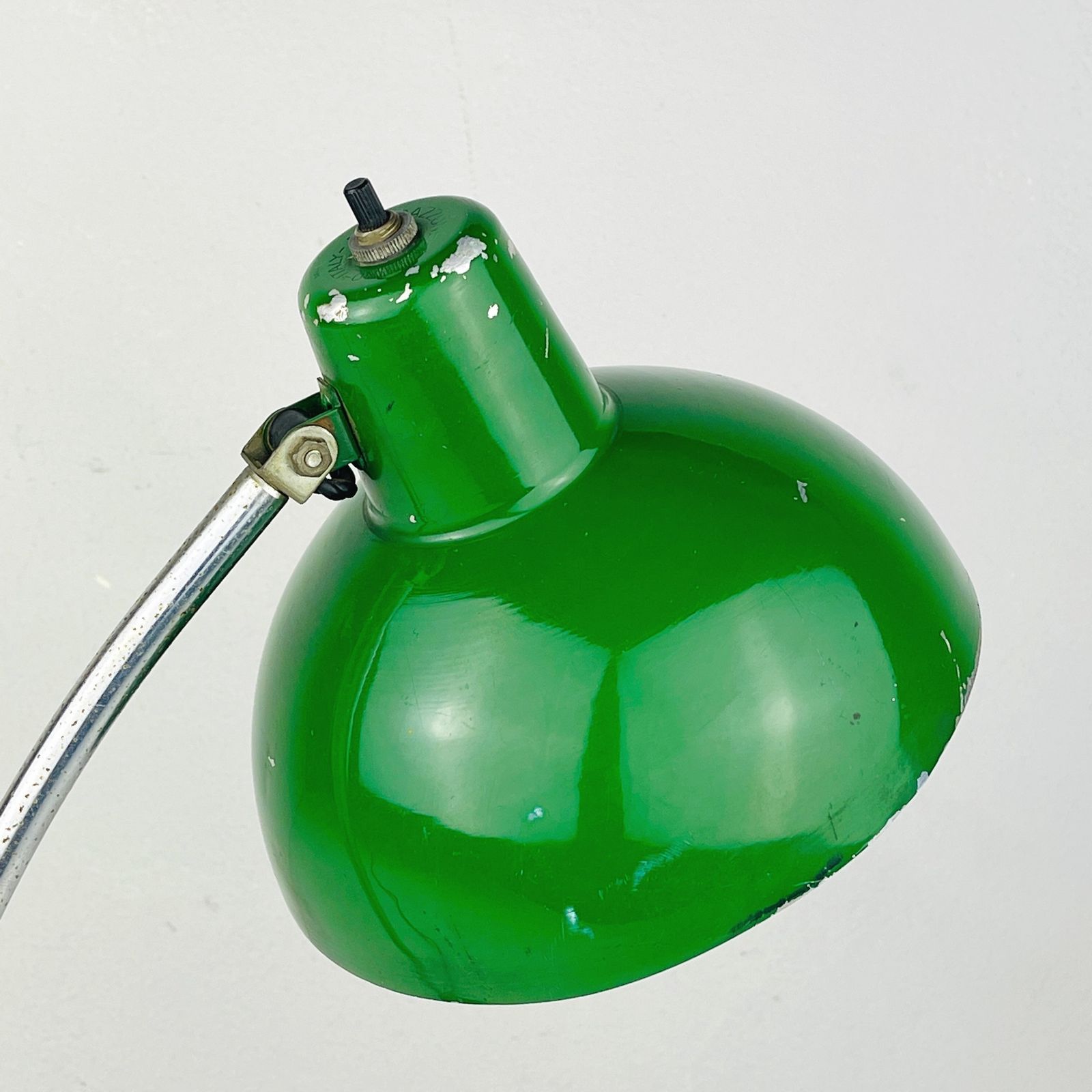 Green Industrial Metal Desk Lamp A.Perazzone Torino Italy 1960s photo buy
