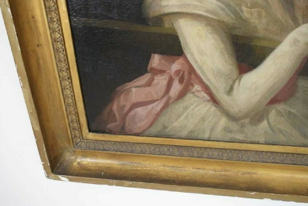 photo furniture Portrait Of A Lady Oil On Canvas In Giltwood Frame