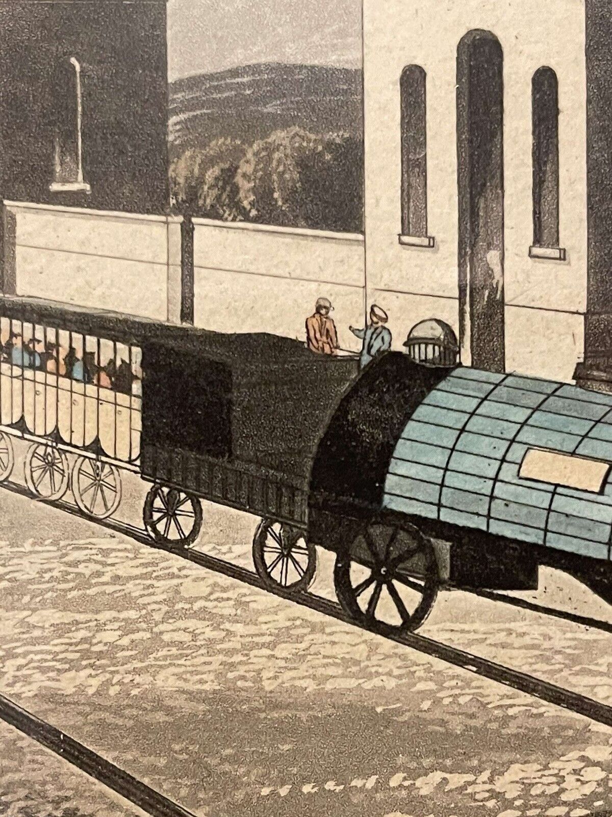 Manchester & Liverpool Railway At Newton Aquatint 1825 photo vinterior
