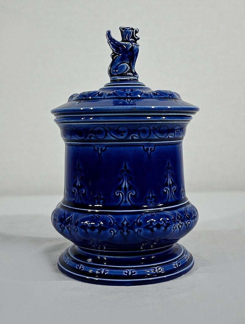 957.9 Rare 5 Piece Earthenware Service From Choisy Le Roy, Hauttin Boulenger & Cie, Early 20th Century photo