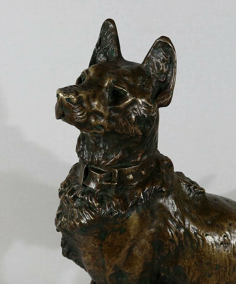 Important Bronze “Le Berger” By Tf. Cartier – Early 20th Century photo vinterior