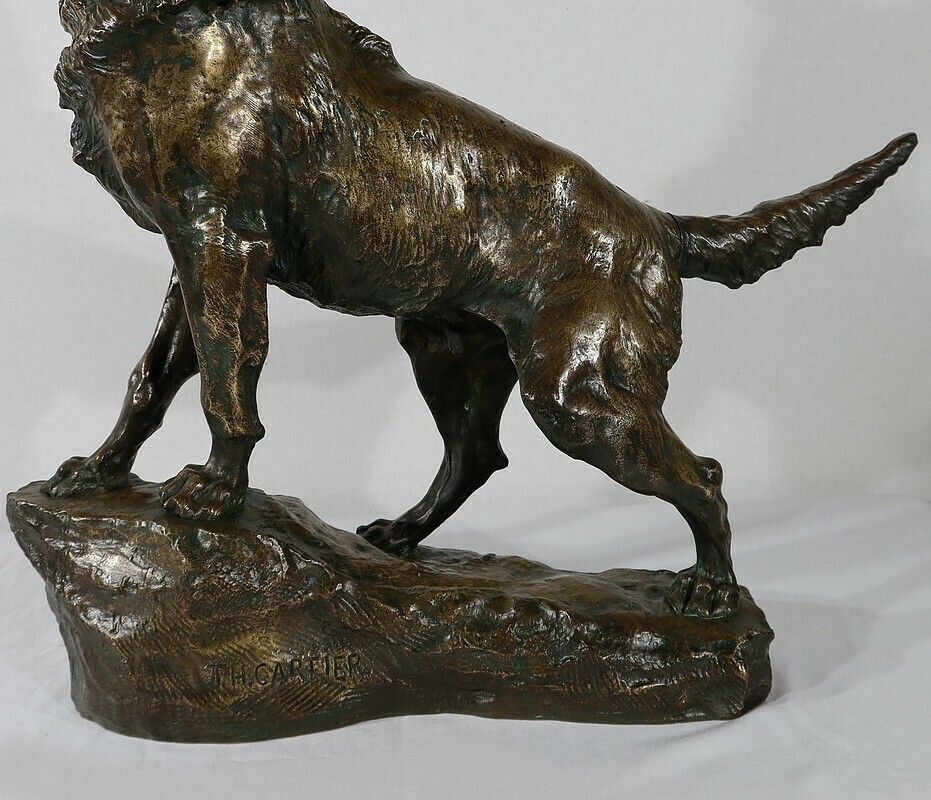 photo furniture Important Bronze “Le Berger” By Tf. Cartier – Early 20th Century