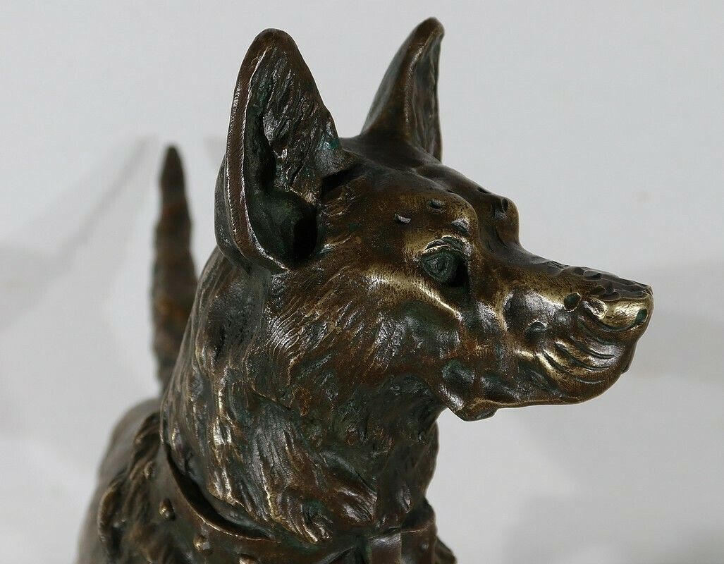 photo vintage Important Bronze “Le Berger” By Tf. Cartier – Early 20th Century