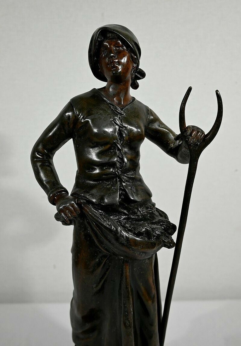 Important Spelter "End Of Day", After F. Moreau, Early 20th Century photo Home Decor