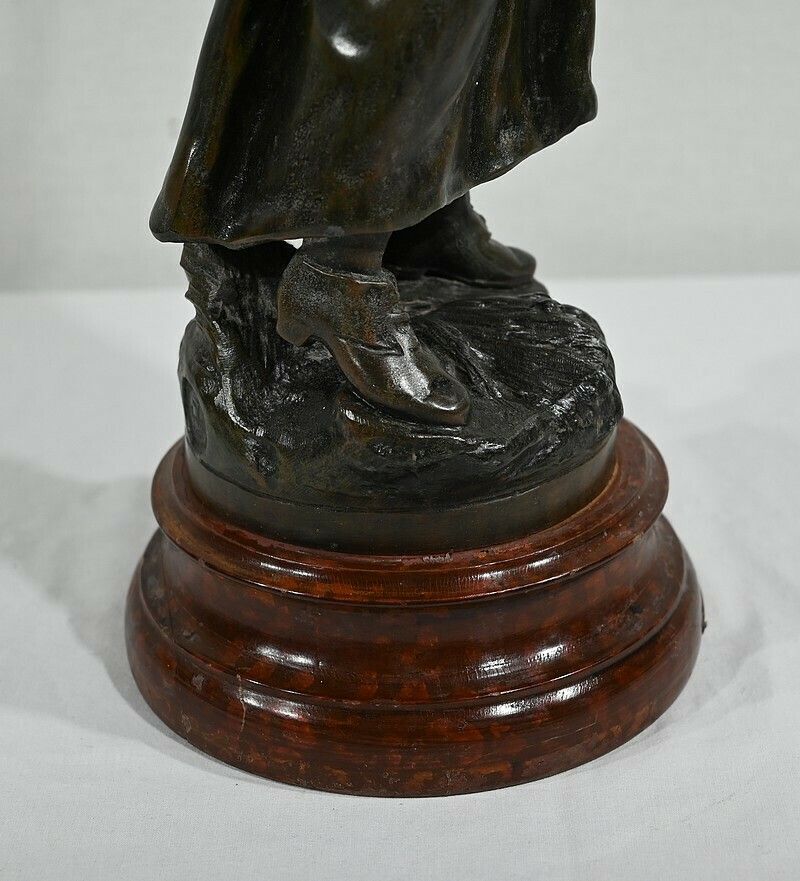 photo buy Important Spelter "End Of Day", After F. Moreau, Early 20th Century