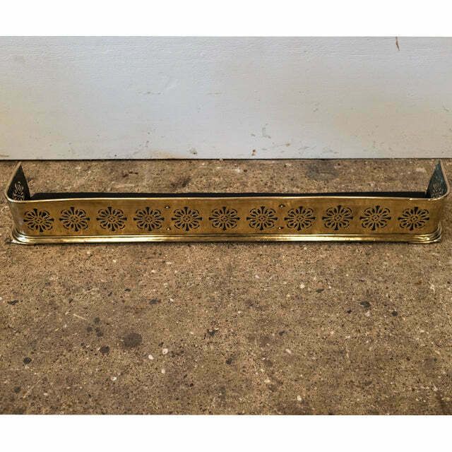 photo for sale Antique Brass Fireplace Fender
