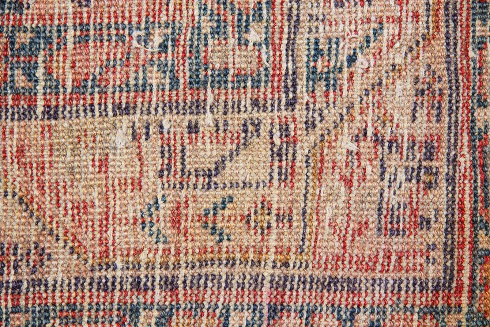 Handwoven Wool Runner Rug Traditional Red Tribal Carpet Rug photo vintage