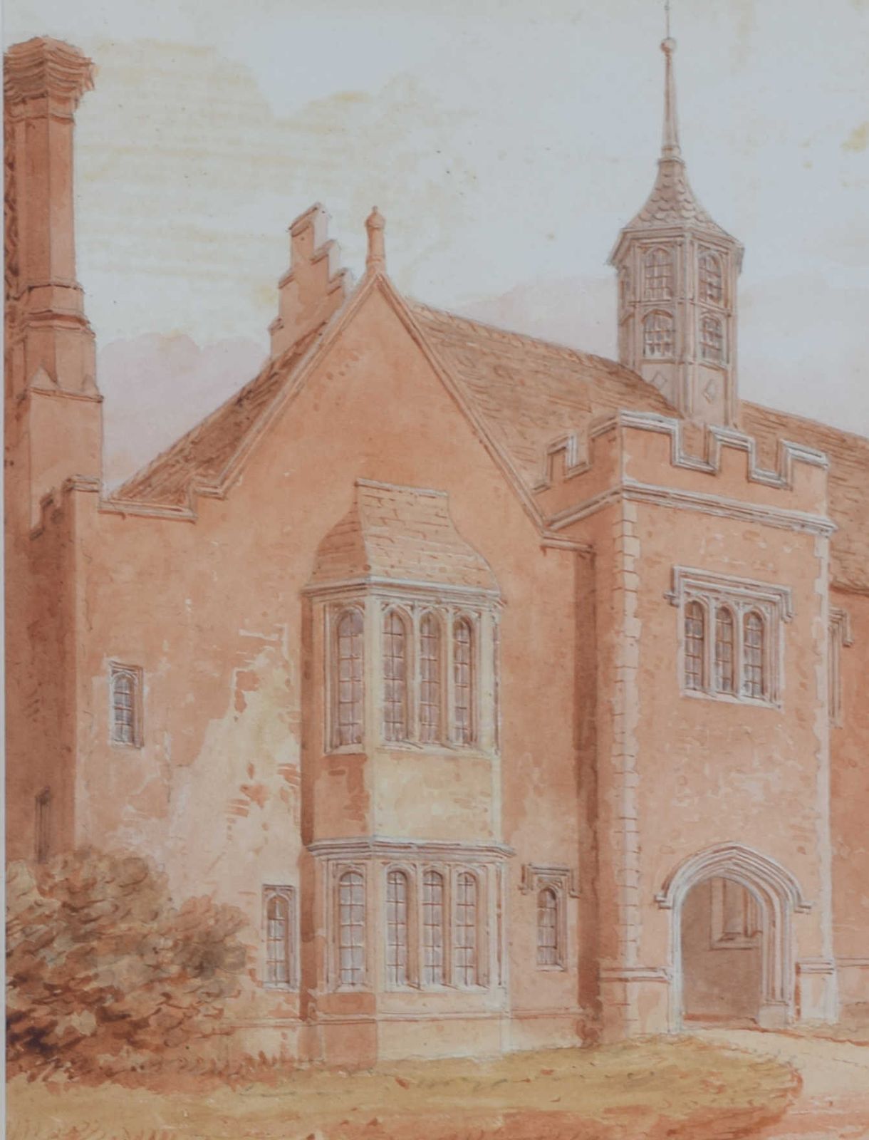John Chessell Buckler (1793 – 1894) Horham Hall, Essex (1830) photo furniture