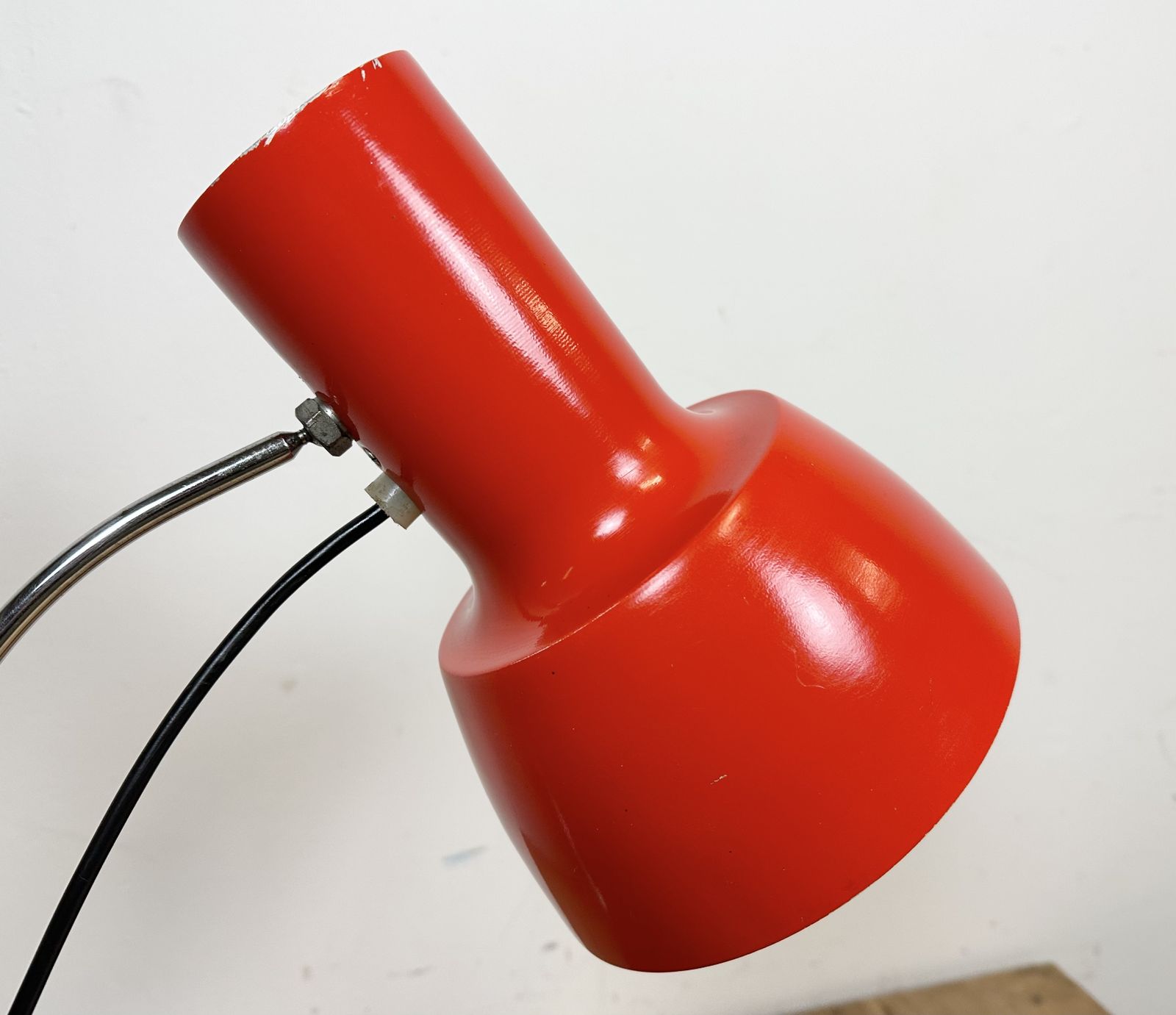 Red Table Lamp By Josef Hurka For Napako, 1960s photo Lighting