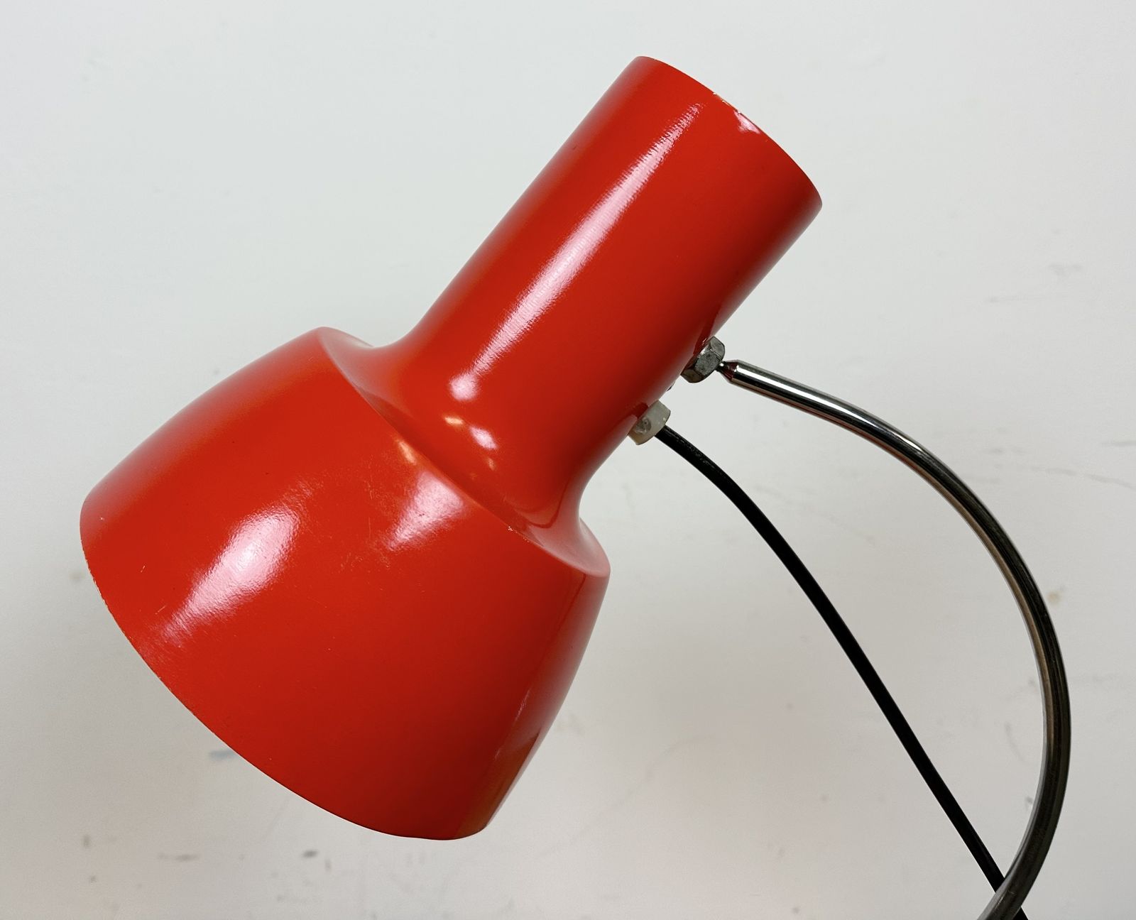 Red Table Lamp By Josef Hurka For Napako, 1960s photo vinterior