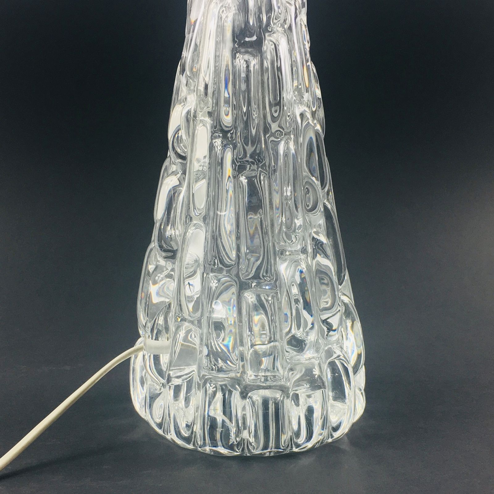 Pair Of Large Mid Century Crystal Glass Table Lamps By Carl Fagerlund For Orrefors, Sweden, 1960s photo buy