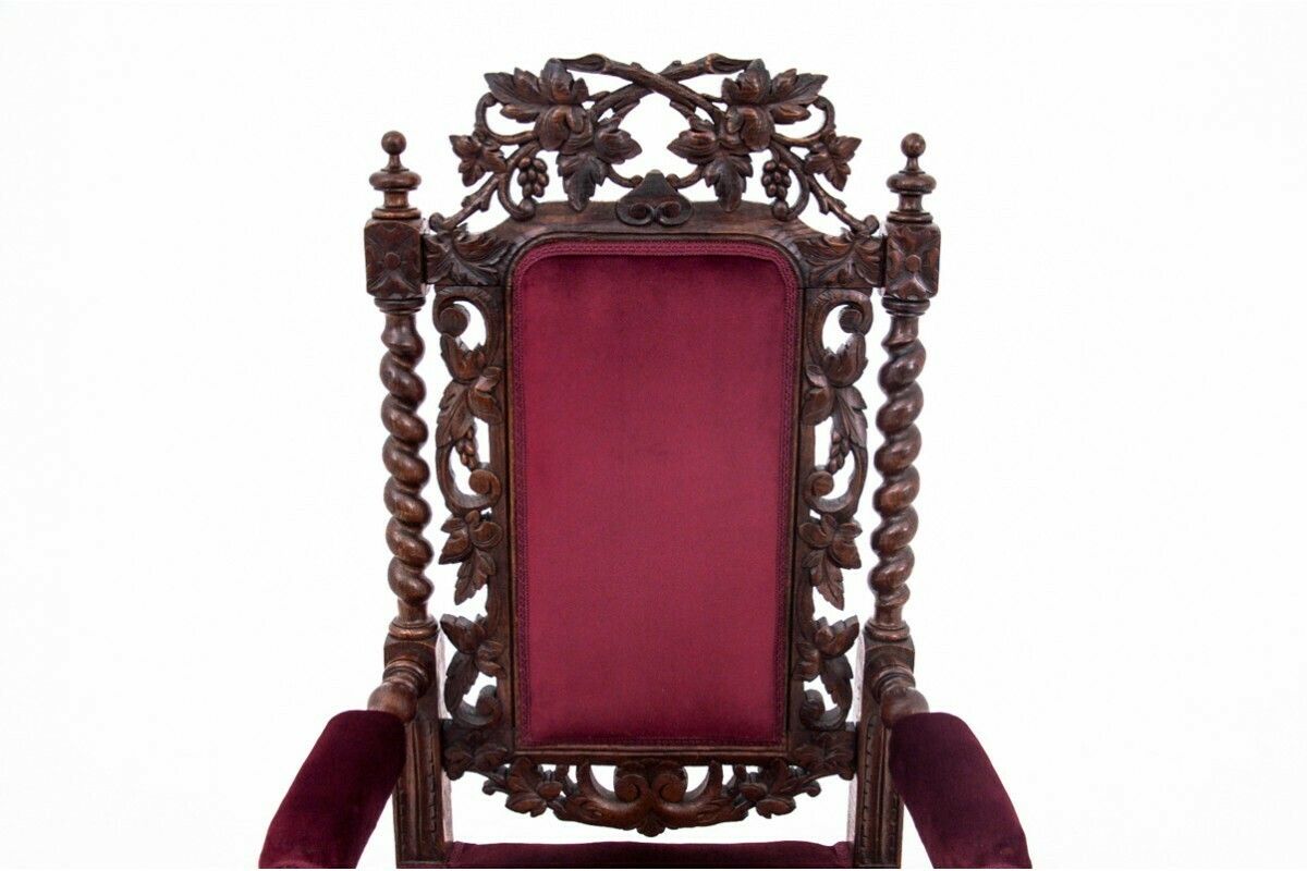 Antique Armchair   Throne, France, Around 1890. After Renovation. photo 1059.0