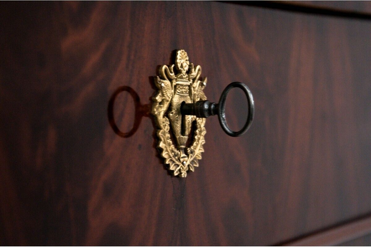 photo vintage Antique Secretary From Around 1880, Northern Europe.