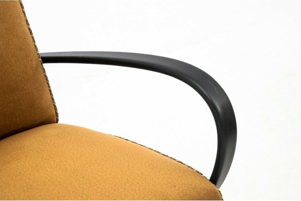 Furniture Pair Of Art Deco Armchairs, Designed By J. Halabala, Czech Republic, 1930s. After Renovation. photo
