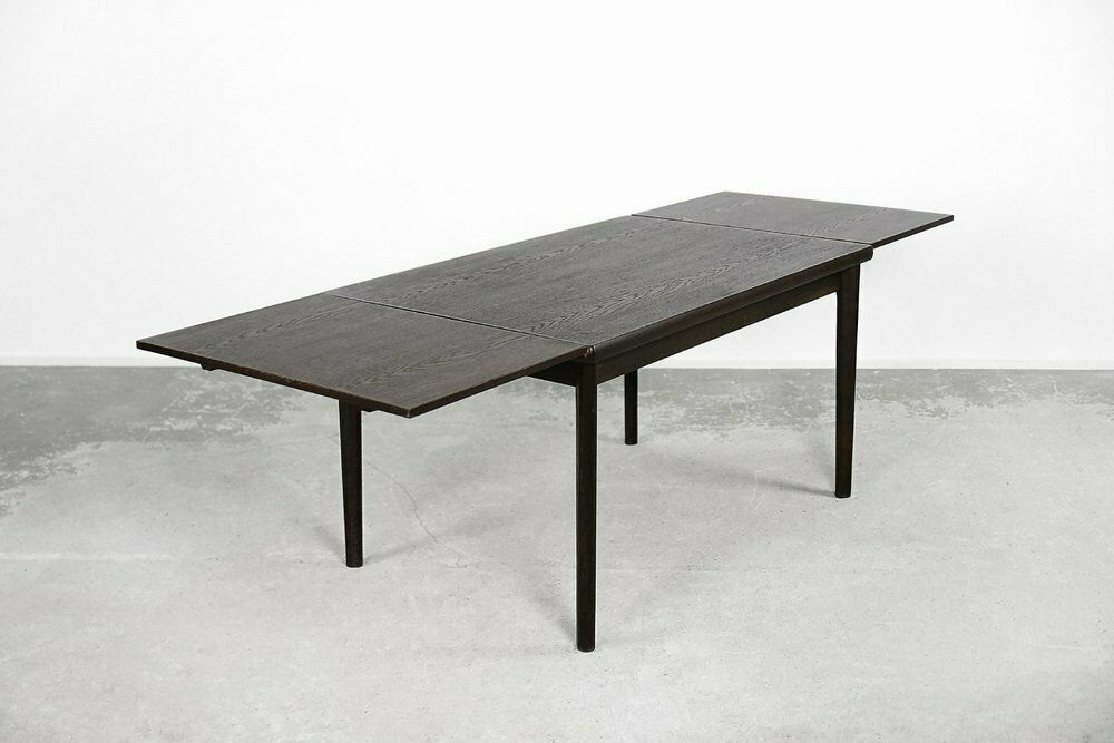 Mid Century Danish Modern Oak Wood Folding Dining Table From Am Møbler, 1960s